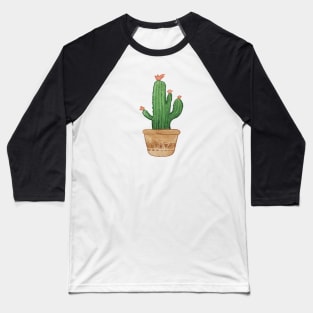 Watercolor flowering Cacti Baseball T-Shirt